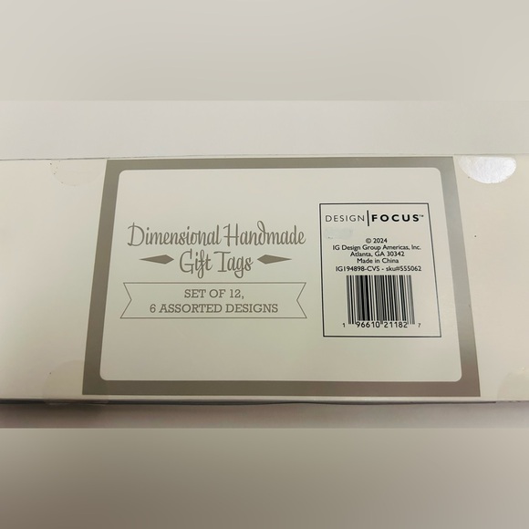 New 12 Dimensional Focus Gift Tags 6 Designs 2 of each Handmade Pink Silver Gold - Picture 9 of 16